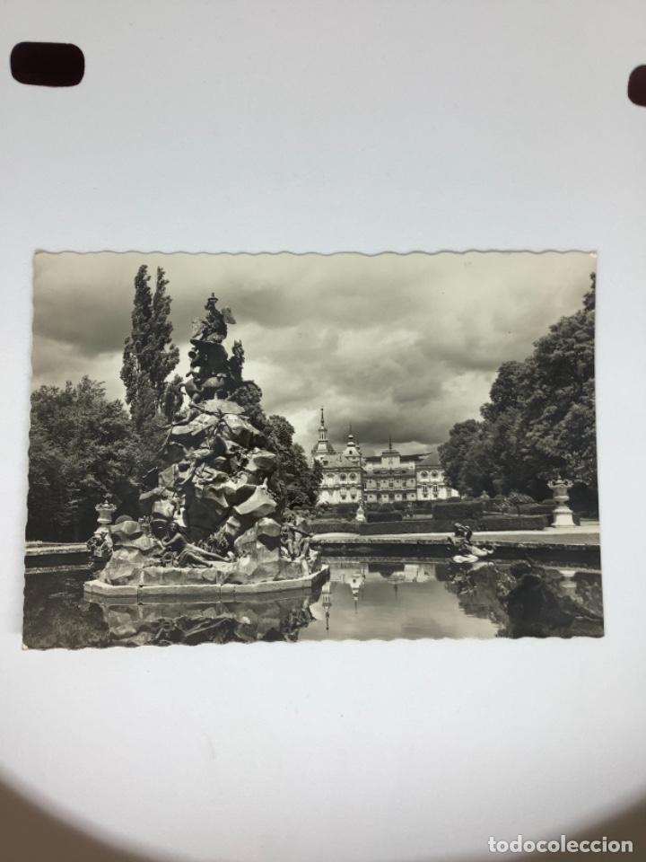Postales: Postal Granja San Ildefonso. 9 Fuente de Fama y Palacio. H 1955. Garc&iacute;a Garabella