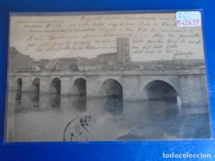 Postales: (PS-65639)POSTAL DE PALENCIA-PUENTE MAYOR SOBRE EL RIO CARRION.EDICION DROGUERIA FUENTES