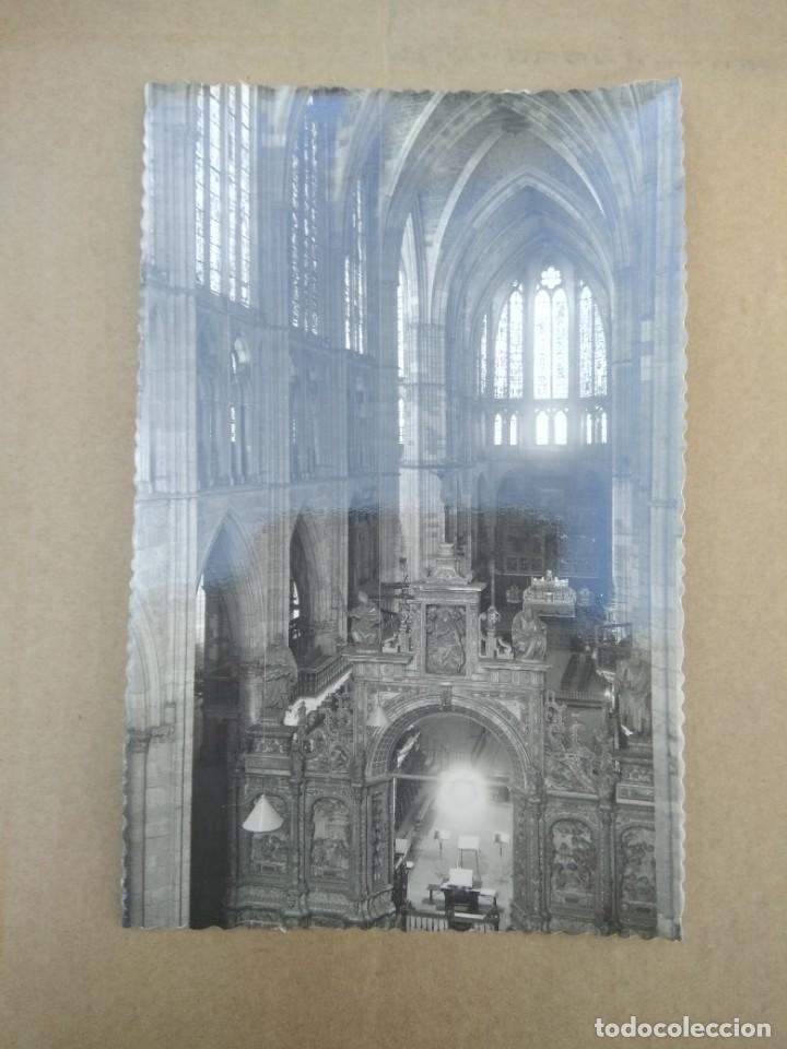 Postales: Postal leon catedral nave mayor