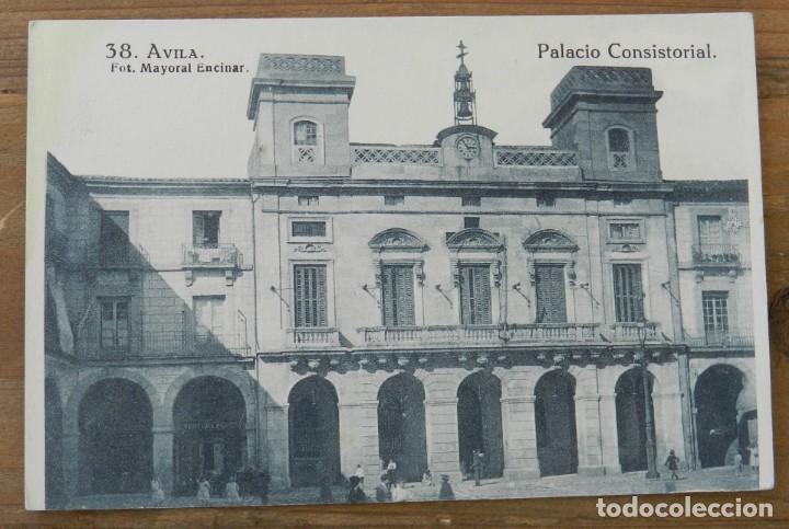 Postales: POSTAL DE AVILA, PALACIO CONSISTORIAL, N. 38, FOT. MAYORAL ENCINAR - ED. GRAFOS, NO CIRCULADA.