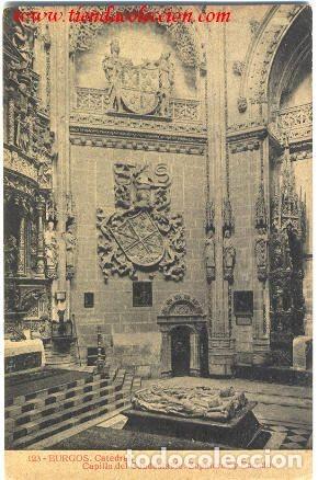 Postales: Burgos.- Catedral. Capilla del Codestable. Sepulcros y Escudos - Foto 1