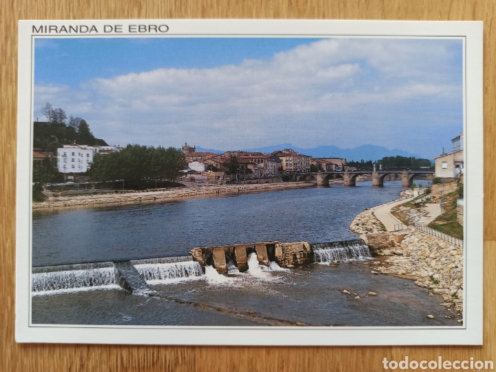 Postales: Presa sobre r&iacute;o Ebro, Miranda de Ebro