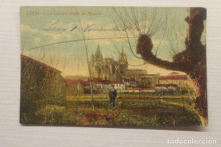 Postales: POSTAL LE&Oacute;N, LA CATEDRAL DESDE LAS AFUERAS - Foto 1