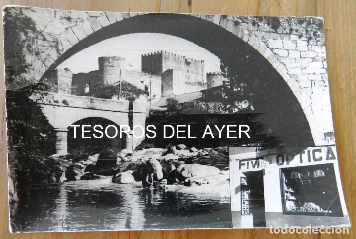 Postales: FOTO POSTAL DE ARENAS DE SAN PEDRO, AVILA, CON PUBLICIDAD DE FIVA OPTICA, NO CIRCULADA.