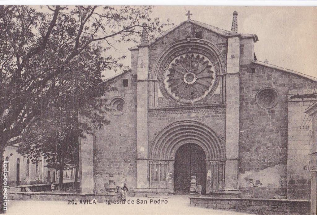 AVILA, IGLESIA SAN PEDRO. NO CONSTA EDITOR. SIN CIRCULAR (Postales - España - Castilla y León Antigua (hasta 1939))