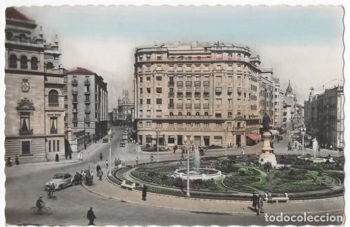 Postales: POSTAL- VALLADOLID-PLAZA DE ZORRILA Y CALLE DE SANTIAGO A LA DERECHA