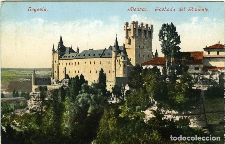 Postales: N&ordm; 3711-SEGOVIA. Alc&aacute;zar. Fachada del Poniente. Sin circular. ED. PURGER & Co. M&Uuml;NCHEN