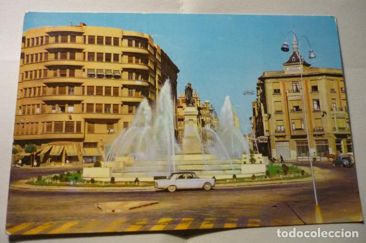 Postales: POSTAL LEON-PL.GUZMAN BUENO Y C.ORDO&Ntilde;O II ESCRITA CM