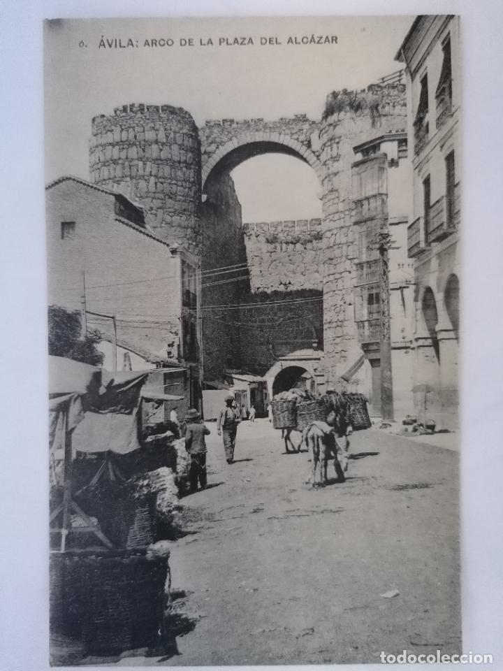 Postales: ANTIGUA POSTAL AVILA - ARCO DE LA PLAZA DEL ALCAZAR, FOTOTIPIA DE HAUSER Y MENET