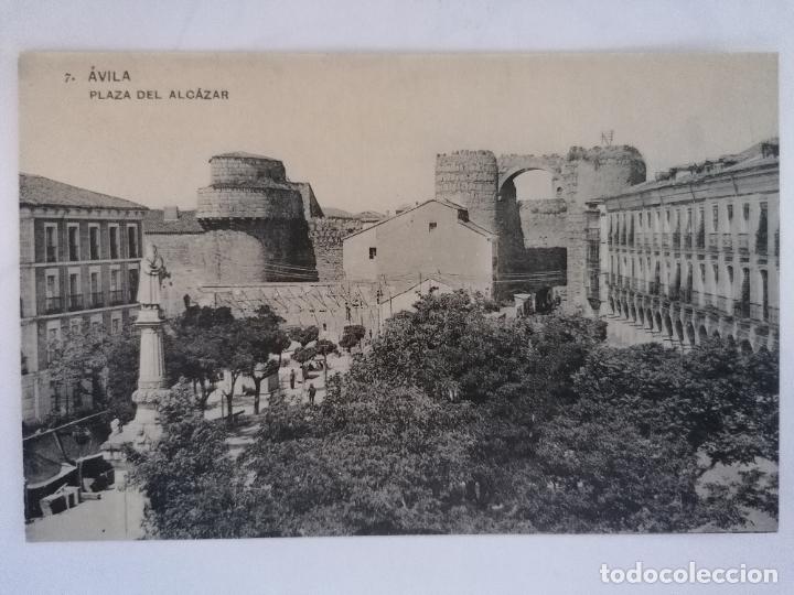 Postales: ANTIGUA POSTAL AVILA - PLAZA DEL ALCAZAR, FOTOTIPIA DE HAUSER Y MENET