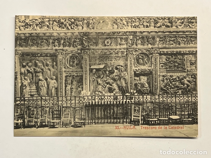 Postales: AVILA, Postal No.30, Trascoro de la Catedral. Ed. Lucas Martin (h.1920?) S/C