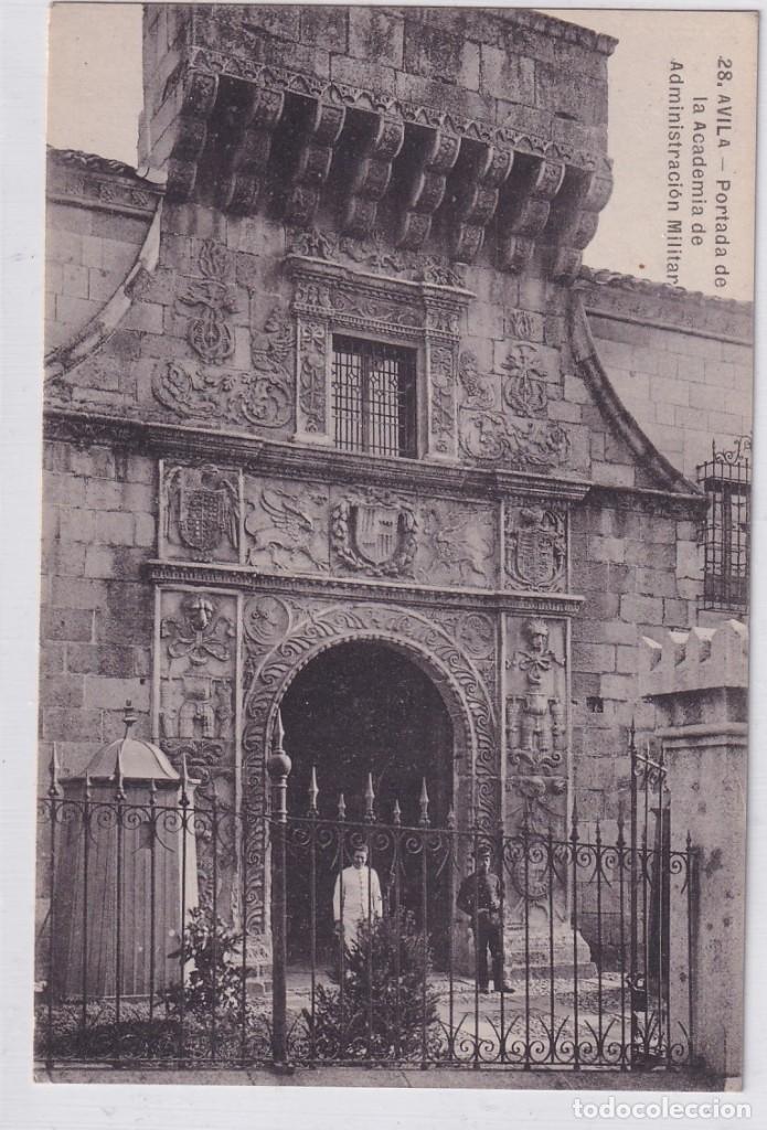 Postales: 28 Avila Portada de la Academia de Administraci&oacute;n Militar. Sin circular.