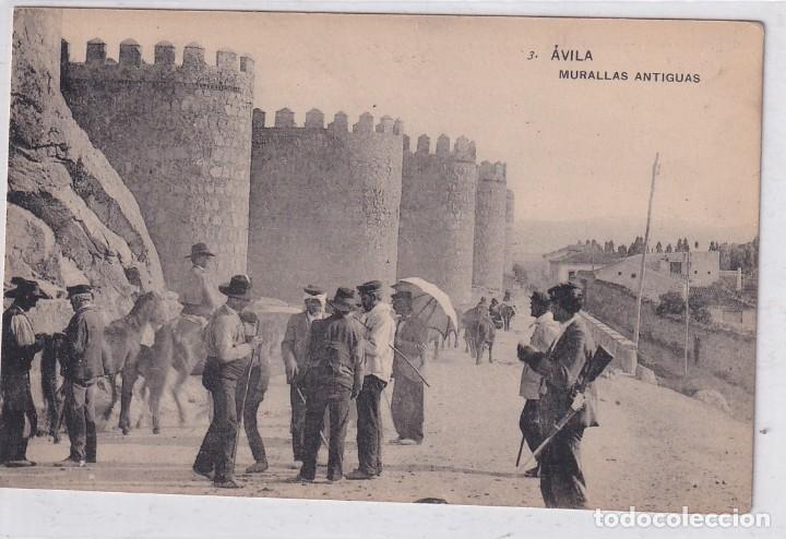 Postales: 3 Avila Murallas antiguas . Fototipia Hauser y Menet. Sin circular.