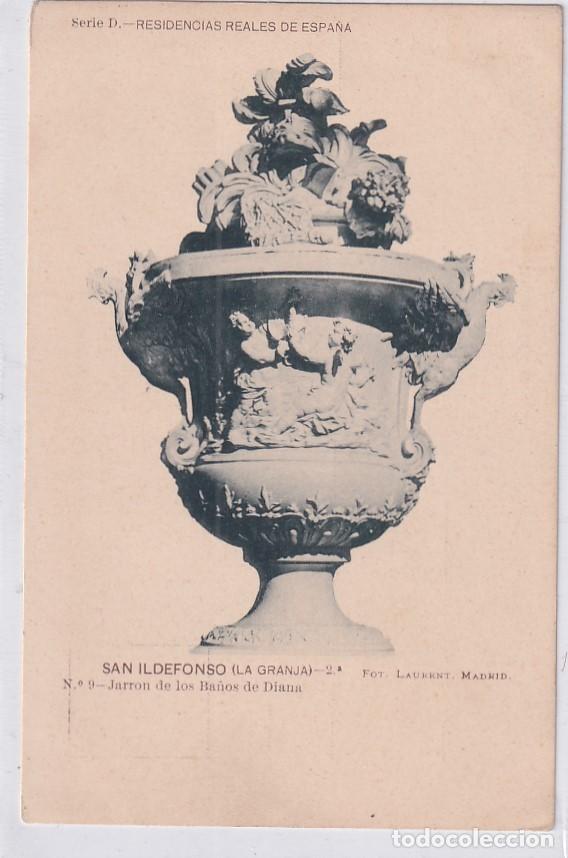 Postcards: LA GRANJA num 9 Jarr&oacute;n de los Ba&ntilde;os de Diana Fot Laurent Reverso sin dividir con escudo Sin circular