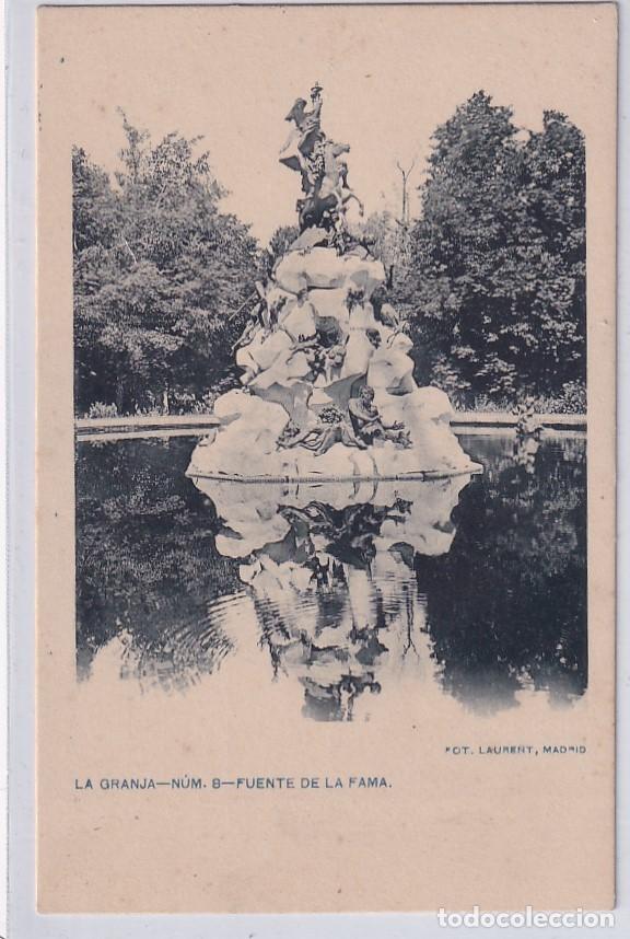 Cartoline: LA GRANJA num 8 Fuente de la Fama Fot Laurent Reverso sin dividir Sin circular