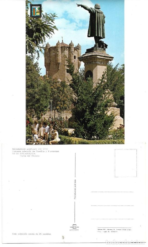 Postales: POSTAL COLECCION CASTILLOS Y FORTALEZAS N&ordm; 17 SALMANCA TORRE DEL CLAVERO E. ORO 1967 A ESTRENAR*