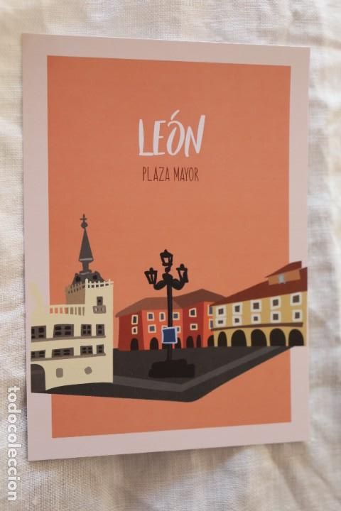 Postales: POSTAL LEON PLAZA MAYOR COGEPOSTALES DESCUBRE LEON AYUNTAMIENTO DE LEON