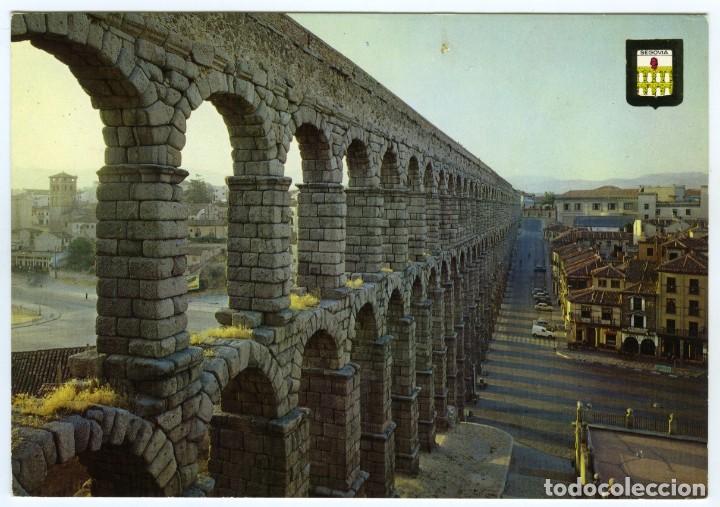 Postales: N&ordm; 59-SEGOVIA. Acueducto al amanecer. Sin circular. ED. DOM&Iacute;NGUEZ