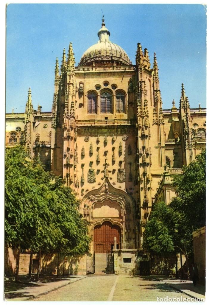 Postales: N&ordm; 11-SALAMANCA. Fachada Catedral Vieja. Circulada en 1967. ED. SALVADOR BARRUECO