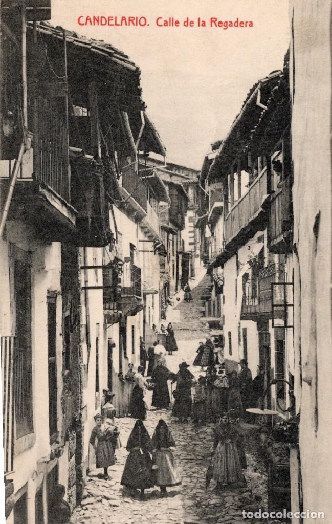 Postkarten: Candelario. Calle de la Regadera. J. Requena