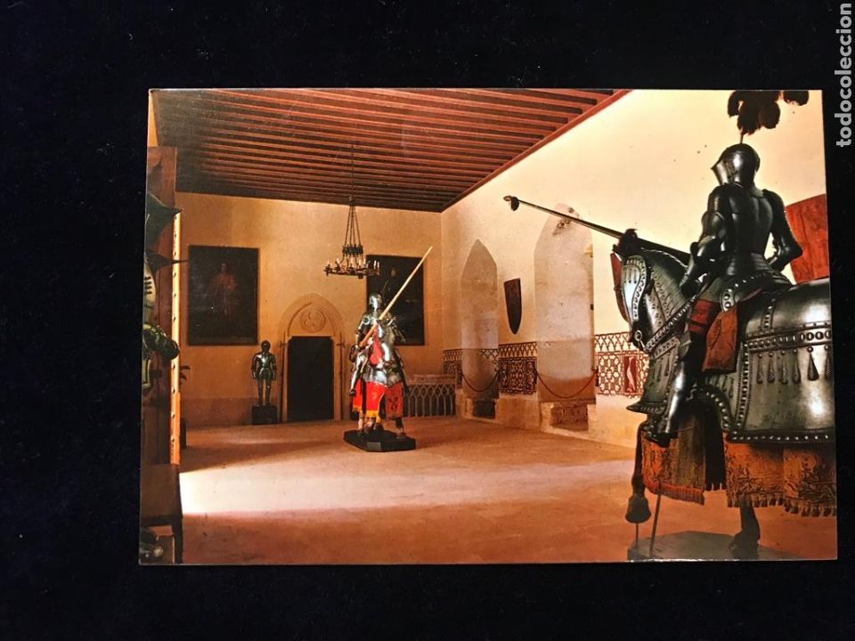 Postales: Postal antigua alc&aacute;zar de segovia sala de aljimeces