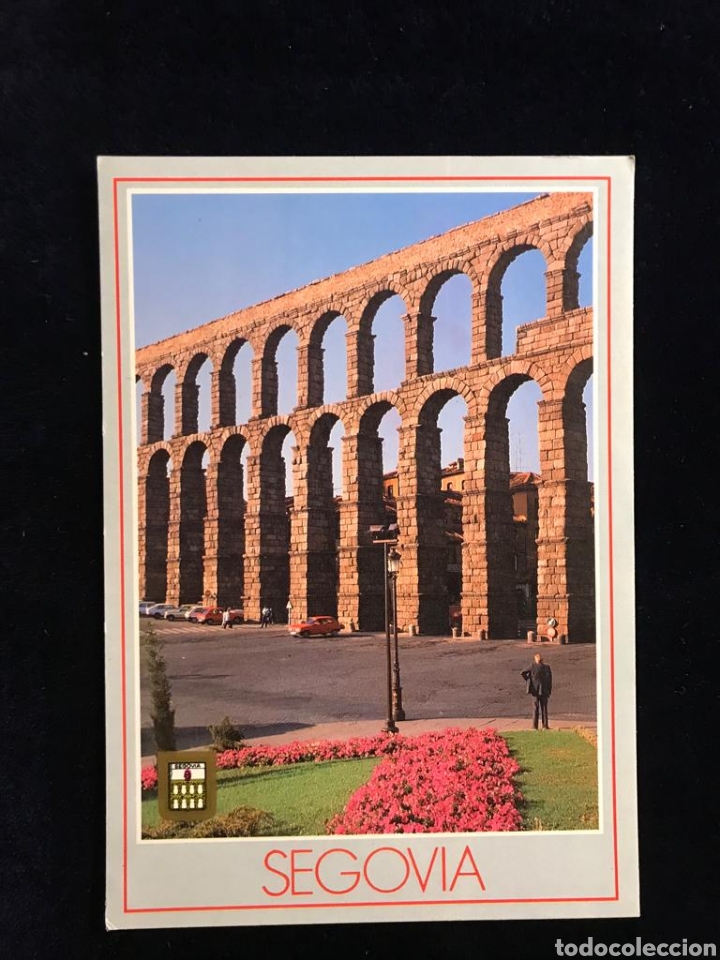 Postales: Postal antigua acueducto y Plaza oriental segovia