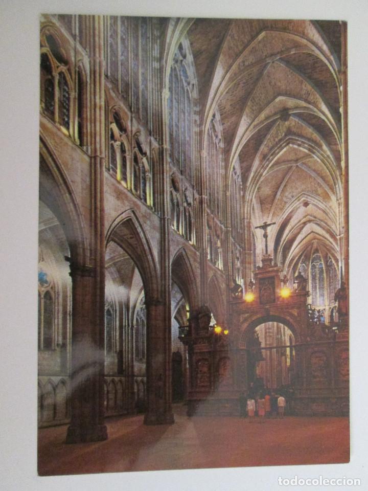 Postales: POSTAL LEON - CATEDRAL NAVE CENTRAL - 1967 - GARCIA GARRABELLA 47 - SIN CIRCULAR