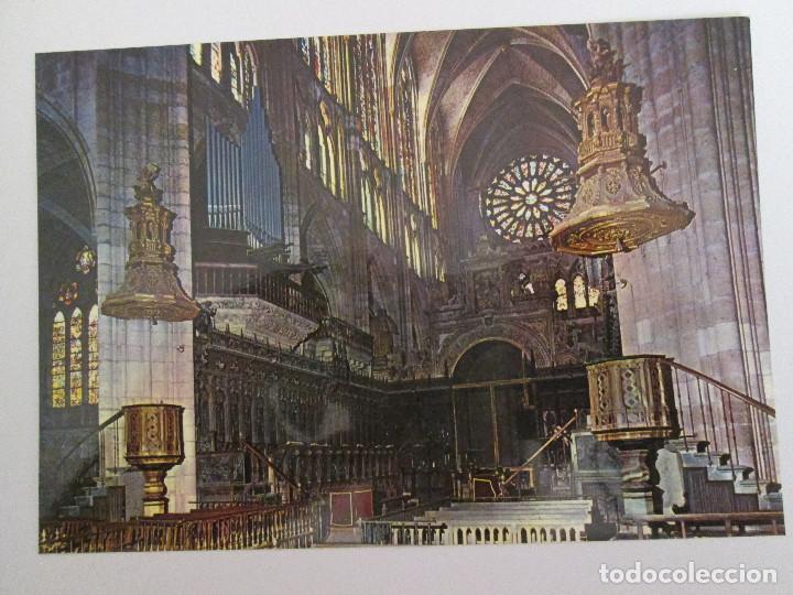 Postales: POSTAL LEON - CATEDRAL CORO Y NAVE CENTRAL - 1970 - ALONSO 58 - SIN CIRCULAR