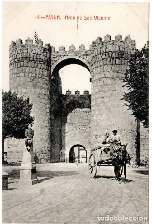 Postales: PRECIOSA POSTAL - AVILA - ARCO DE SAN VICENTE - ED. LUCAS MARTIN
