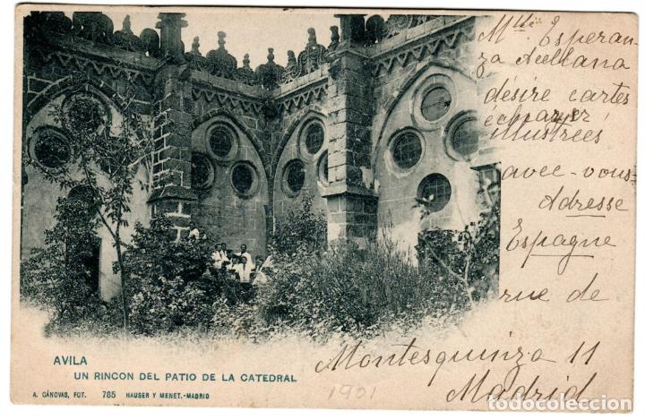 Postales: PRECIOSA POSTAL - AVILA - UN RINCON DEL PATIO DE LA CATEDRAL - A.CANOVAS. FOT. - 785 HAUSER Y MENET