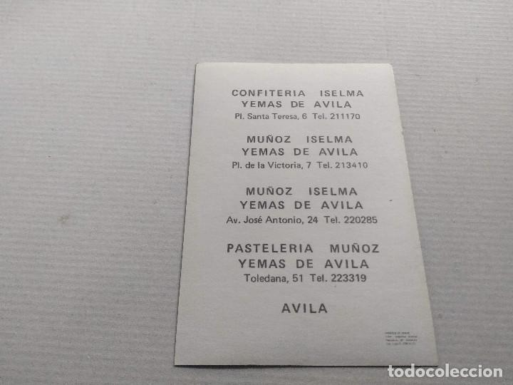Postales: &Aacute;VILA - POSTAL &Aacute;VILA - CONFITER&Iacute;A ISELMA - Foto 2