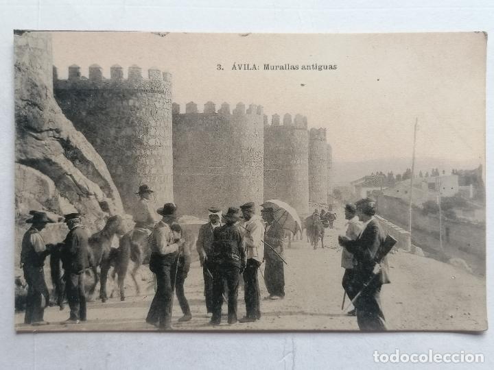 Postales: ANTIGUA POSTAL AVILA, MURALLAS ANTIGUAS, N&ordm; 3 FOTOTIPIA DE HAUSER Y MENET