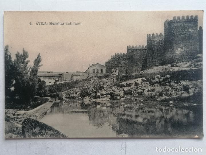 Postales: ANTIGUA POSTAL AVILA, MURALLAS ANTIGUAS, N&ordm; 4 FOTOTIPIA DE HAUSER Y MENET