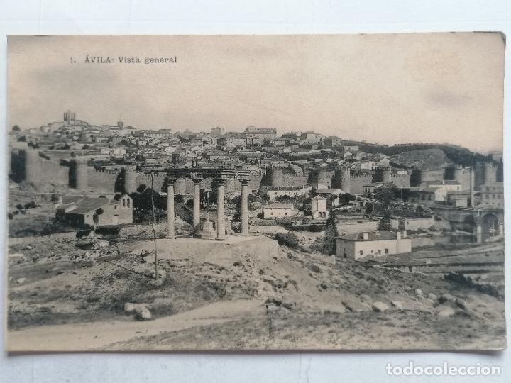 Postales: ANTIGUA POSTAL AVILA, VISTA GENERAL, N&ordm; 1 FOTOTIPIA DE HAUSER Y MENET