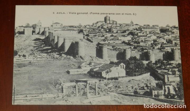 Postales: POSTAL DE AVILA N&ordm; 2, VISTA GENERAL, FORMA PANORAMA CON LA N&ordm; 3 .- FOTO LACOSTE - NO CIRCULADA.