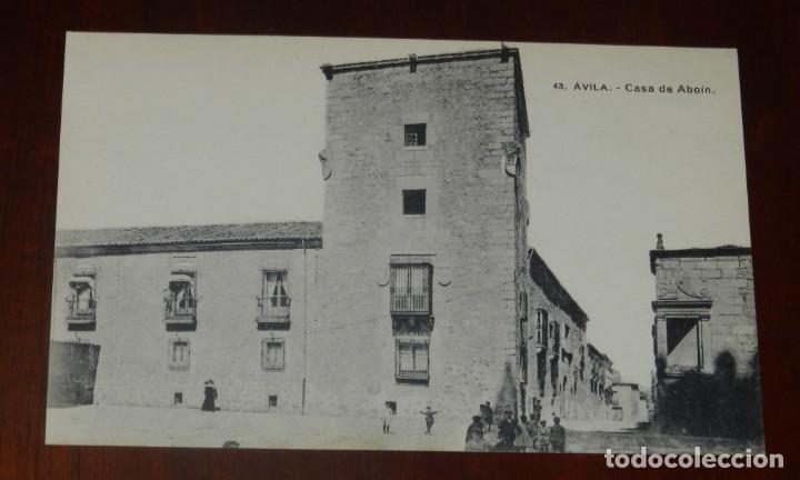 Postales: POSTAL DE AVILA, CASA DE ABOIN, N. 43, ED. LACOSTE, NO CIRCULADA.