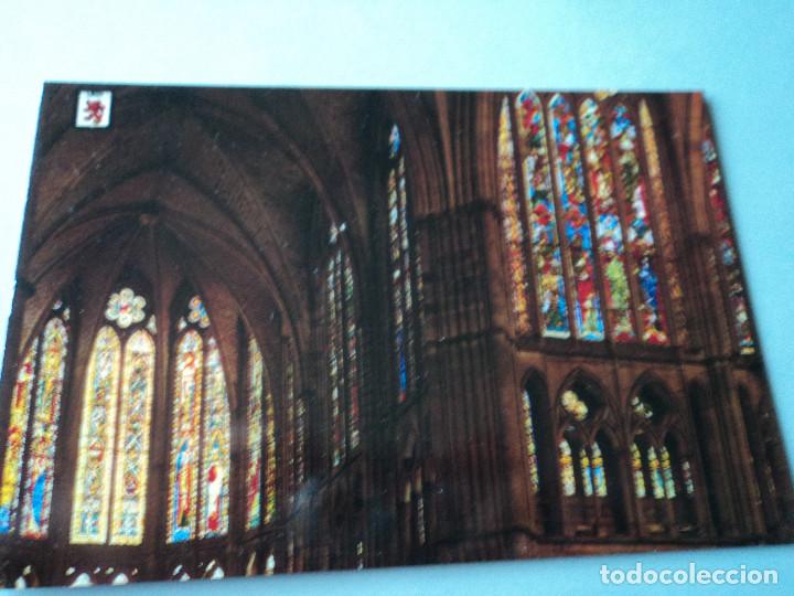 Postales: 42 LEON VIDRIERAS DE LA CATEDRAL ED SUBIRATS