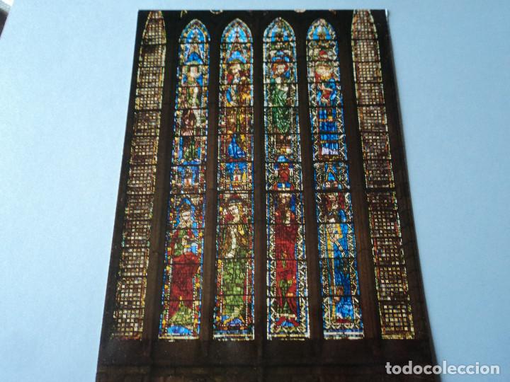 Postales: 38 LEON VIDRIERAS DE LA CATEDRAL ED SUBIRATS