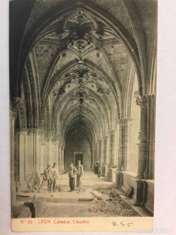 Postales: LE&Oacute;N. CATEDRAL. CLAUSTRO. (ED. THOMAS 2766) - Foto 1