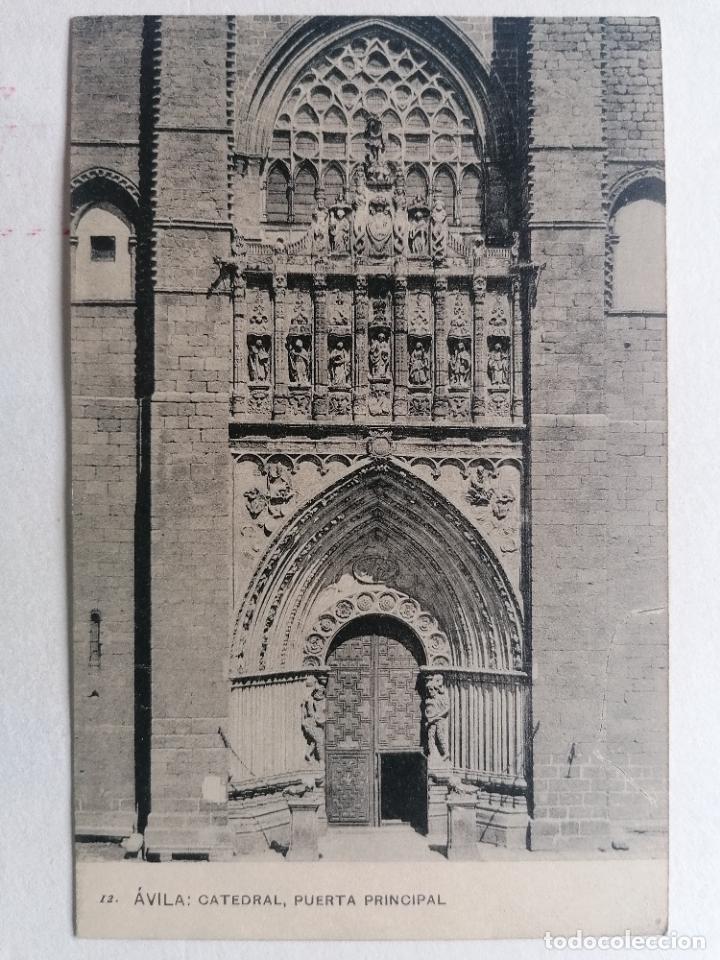 Postales: POSTAL AVILA, - CATEDRAL, PUERTA PRINCIPAL, N&ordm; 12, SIN CIRCULAR