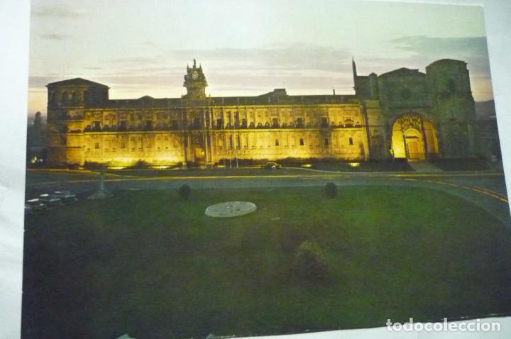 Postales: postal leon nocturna hostal s.marcos escrita