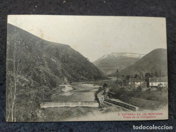 Cartoline: ESPINOSA DE LOS MONTEROS-PRESA DE LA TOLINGADERA-6-VDA DE MARTINEZ-POSTAL ANTIGUA ORIGINAL-(92.901)