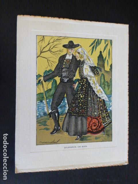 Postales: SALAMANCA TIPOS CHARRO DE BODA MAIRATA ILUSTRADOR TARJETA DIPTICA A&Ntilde;O 1953 15,5 X 12 CTMS