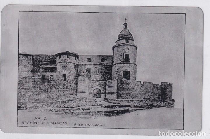 Postales: Postal met&aacute;lica n&ordm; 12 Archivo de Simancas. PGH propiedad. Reverso sin dividir. Sin circular.