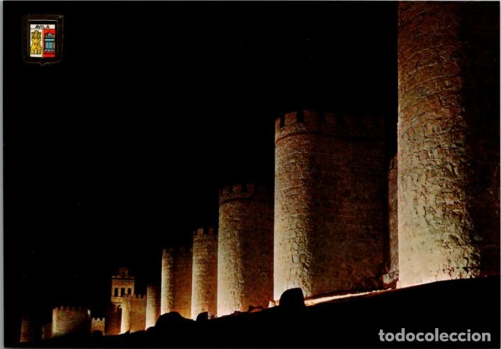 Cartes Postales: &Aacute;vila - Murallas. Vista nocturna - Escudo de Oro n&ordm; 19 - 15x10cm. aprox.