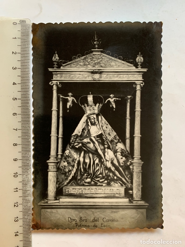 Postales: POSTAL. NTRA. SRA. DEL CAMINO. PATRONA DE LEON. EDICIONES GARCIA GARRABELLA. FECHA, 10 JULIO 1946.