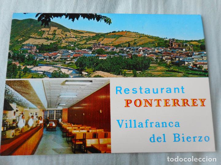 Postales: ANTIGUA POSTAL RESTAURANT PONTERREY VILLAFRANCA DEL BIERZO LEON A&Ntilde;OS 60