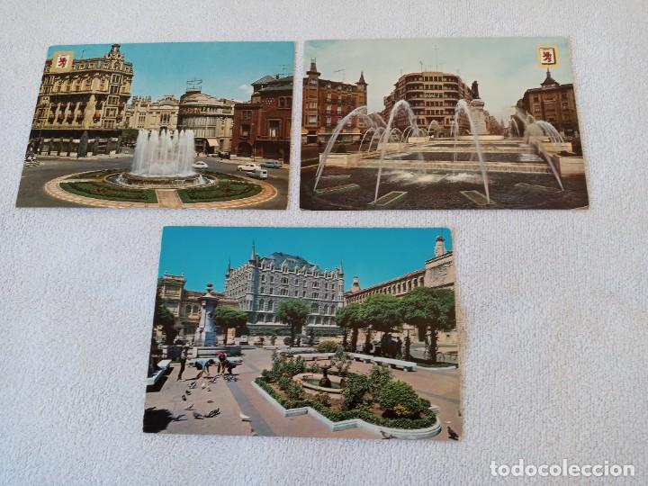 Postales: 3 POSTALES DE LEON . 2 DE 1965 Y 1 DE 1966 - Foto 1