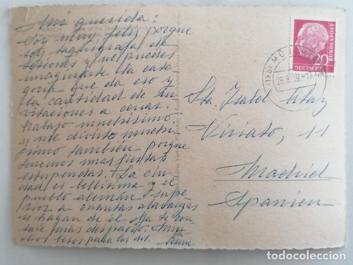 Postales: POSTAL MUNICH, CIRCULADA 1969 - Foto 2