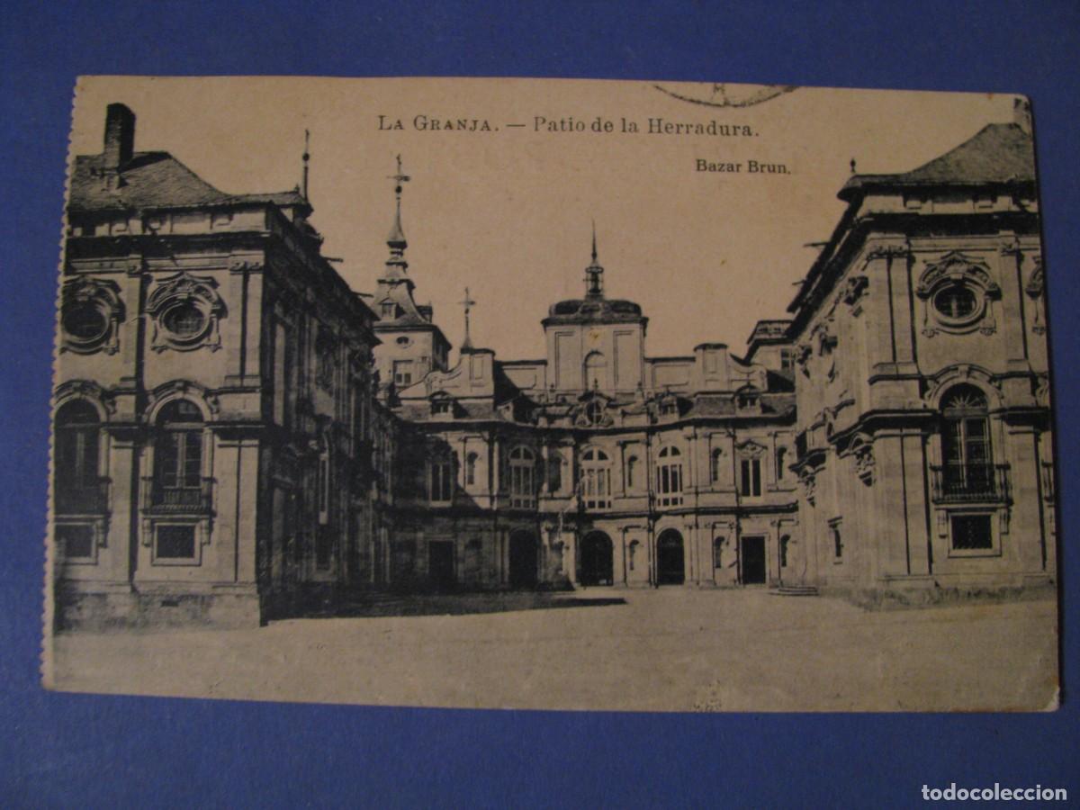 Cartoline: POSTAL DE GRANJA. PATIO DE LA HERRADURA. BAZAR BRUN. FOTOTIPIA ROIG CIRCULADA 1929.